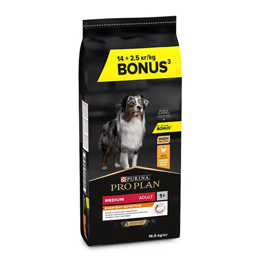 Pro Plan Dog Medium Adult Pollo 14kg+2,5kg gratis