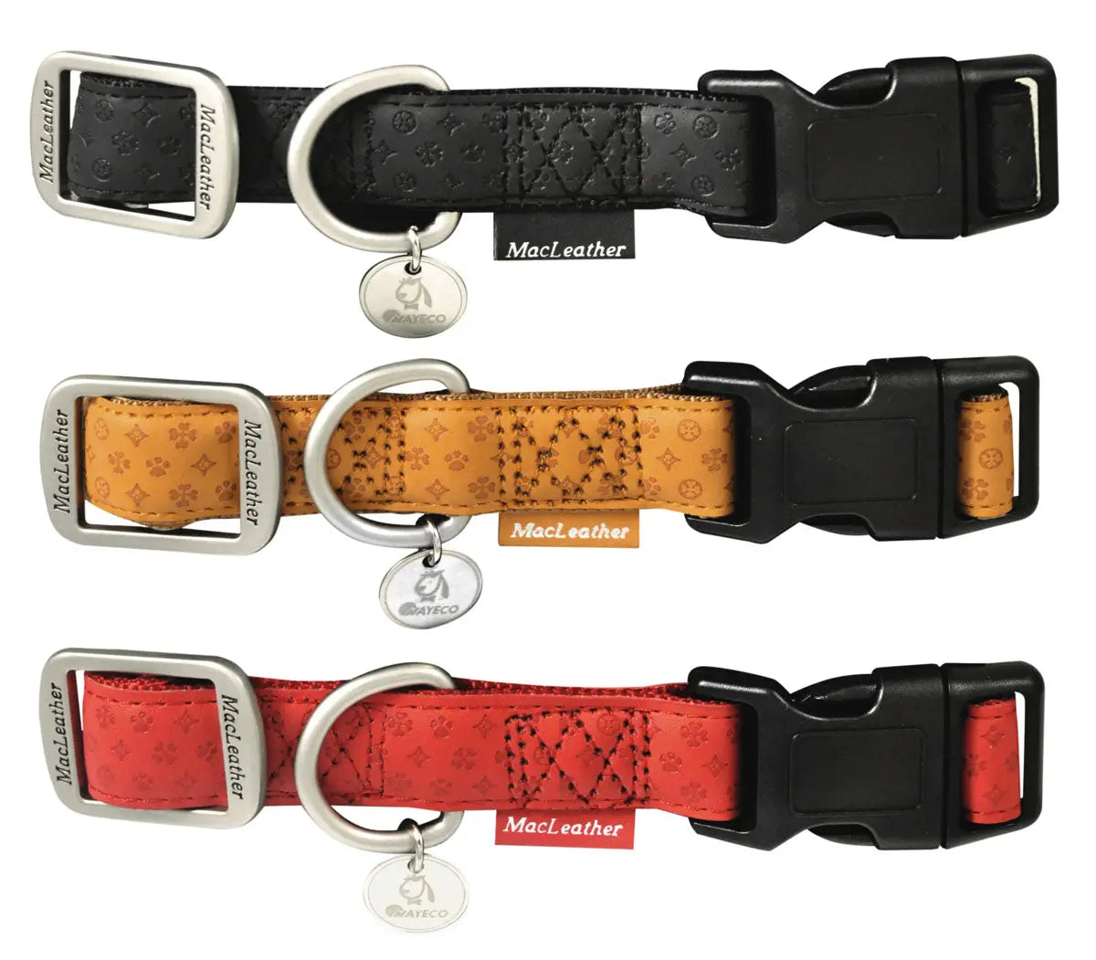 Mac leather dog collar best sale