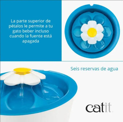 Catit Fuente Para Beber Agua Gato 3L. Flower Led