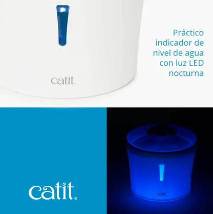 Catit Fuente Para Beber Agua Gato 3L. Flower Led