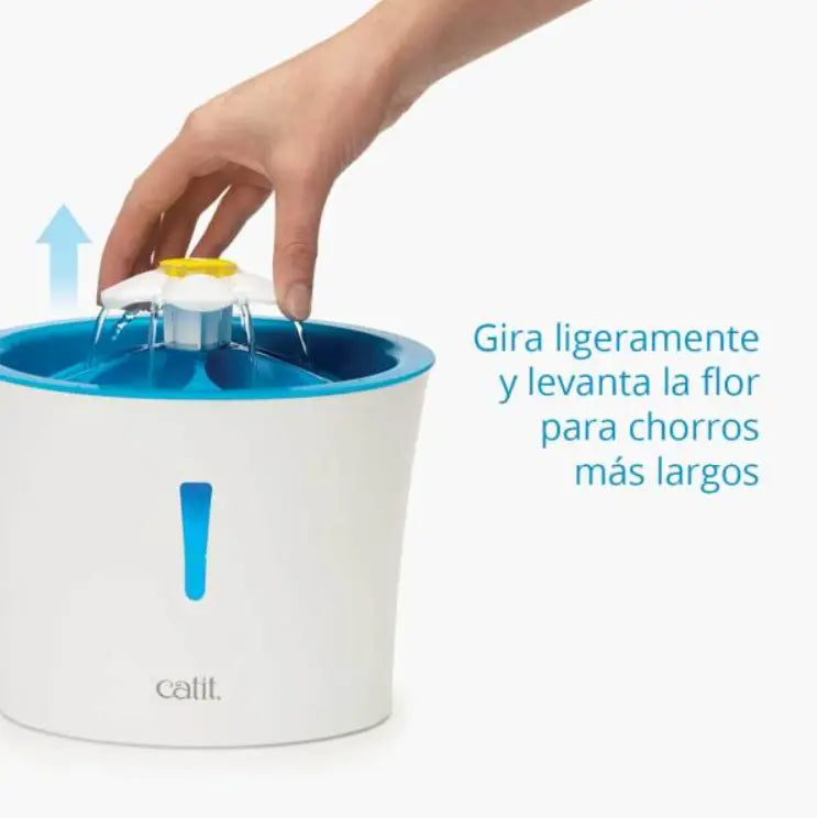 Catit Fuente Para Beber Agua Gato 3L. Flower Led