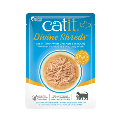 Catit Divine Shreds Atun/ Pollo & Wakame 75G