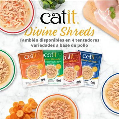 Catit Divine Shreds Atun/ Pollo & Wakame 75G