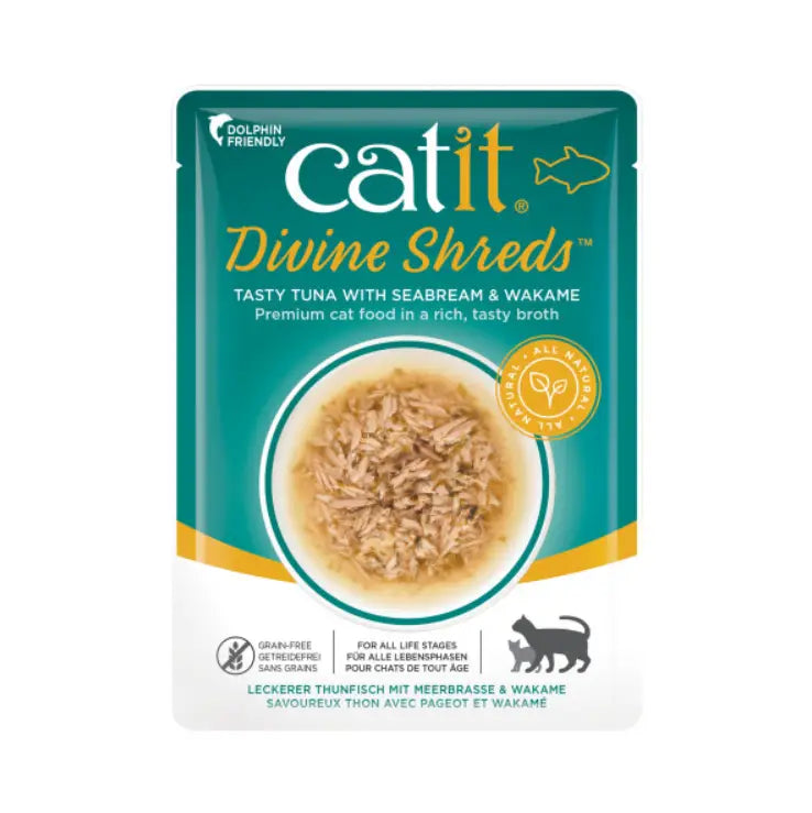 Catit Divine Shreds Atun/Besugo&Wakame, 75G