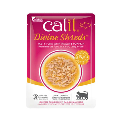 Catit Divine Shreds Atun/Gambas&Calabaza, 75G