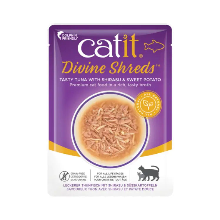 Catit Divine Shreds Atun/Shirasu& Boniato 75G