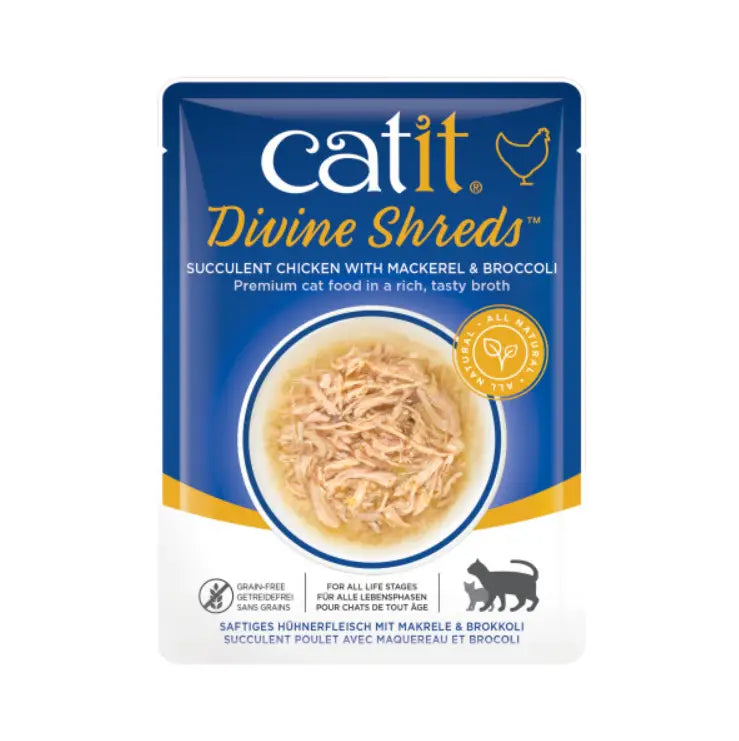 Catit Divine Shreds Pollo/Caballa&Brocoli 75G