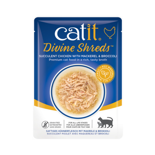 Catit Divine Shreds Pollo/Caballa&Brocoli 75G