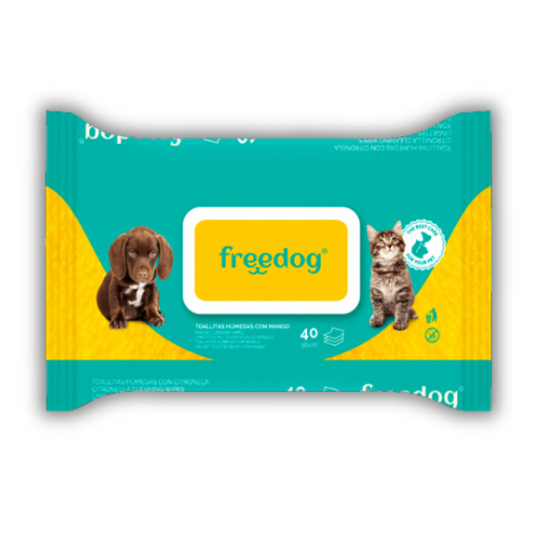 Toallitas Húmedas Mango Freedog 40Udes 28X18Cm