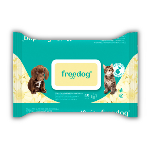 Toallitas Húmedas Manzanilla Freedog 40Udes 28X18Cm