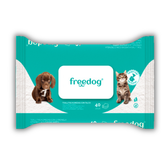 Toallitas Húmedas Talco Freedog 40Udes 28X18Cm