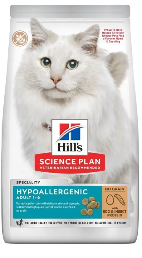 Hill'S Sp Feline Adult Hypoallergenic Huevo E Insectos 1.5Kg