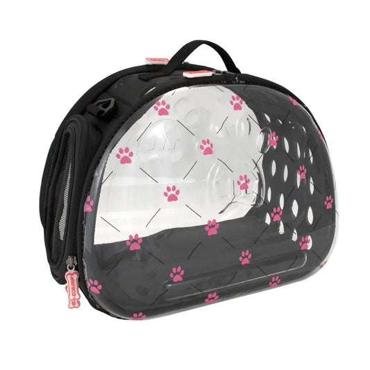 Bolso Transparente Plegable 45X27X34Cm, Pink Paws