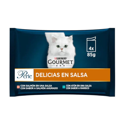 Gourmet Perle Delicias En Salsa Salmón Atún Pack 4X85G