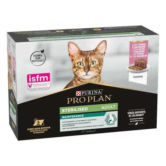 Pro Plan Cat Sterilised Salmón&Atún Pack 12X85G