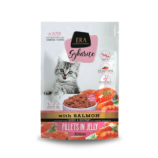 Era Sybarite Cat Kitten Filetes Salmon 85G Sobre