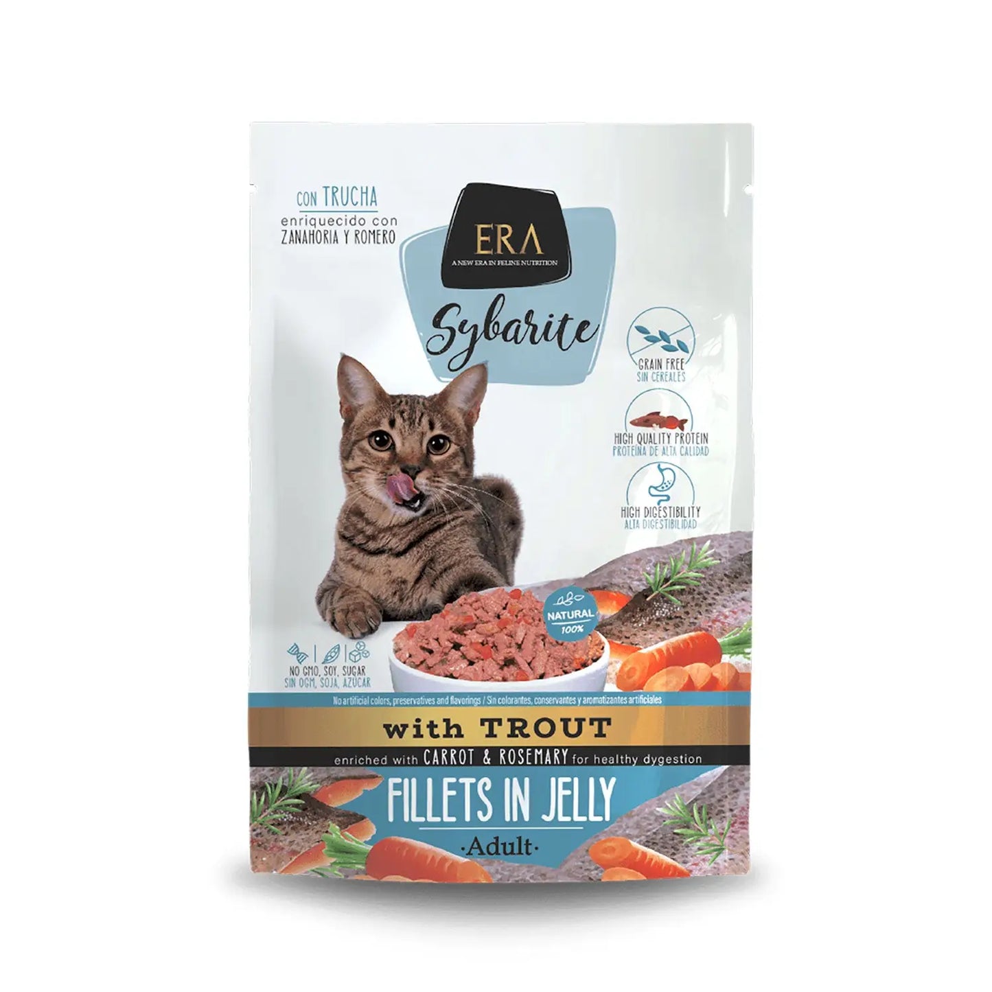 Era Sybarite Cat Adult Filetes Trucha 85G Sobre