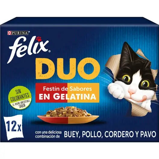 Felix Duo Carnes En Gelatina Pack 12X85G