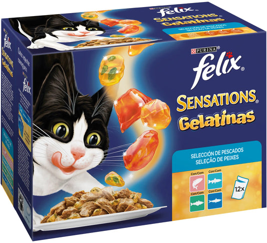 Felix Sensations Pescados Gelatina Pack 12X85G