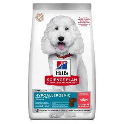 Hill'S Sp Canine Adult Hypoallergenic Medium Salmón Y Atún 14Kg