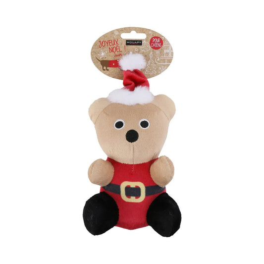 Juguete para Perros Oso Papa Noel Navidad Wouapy