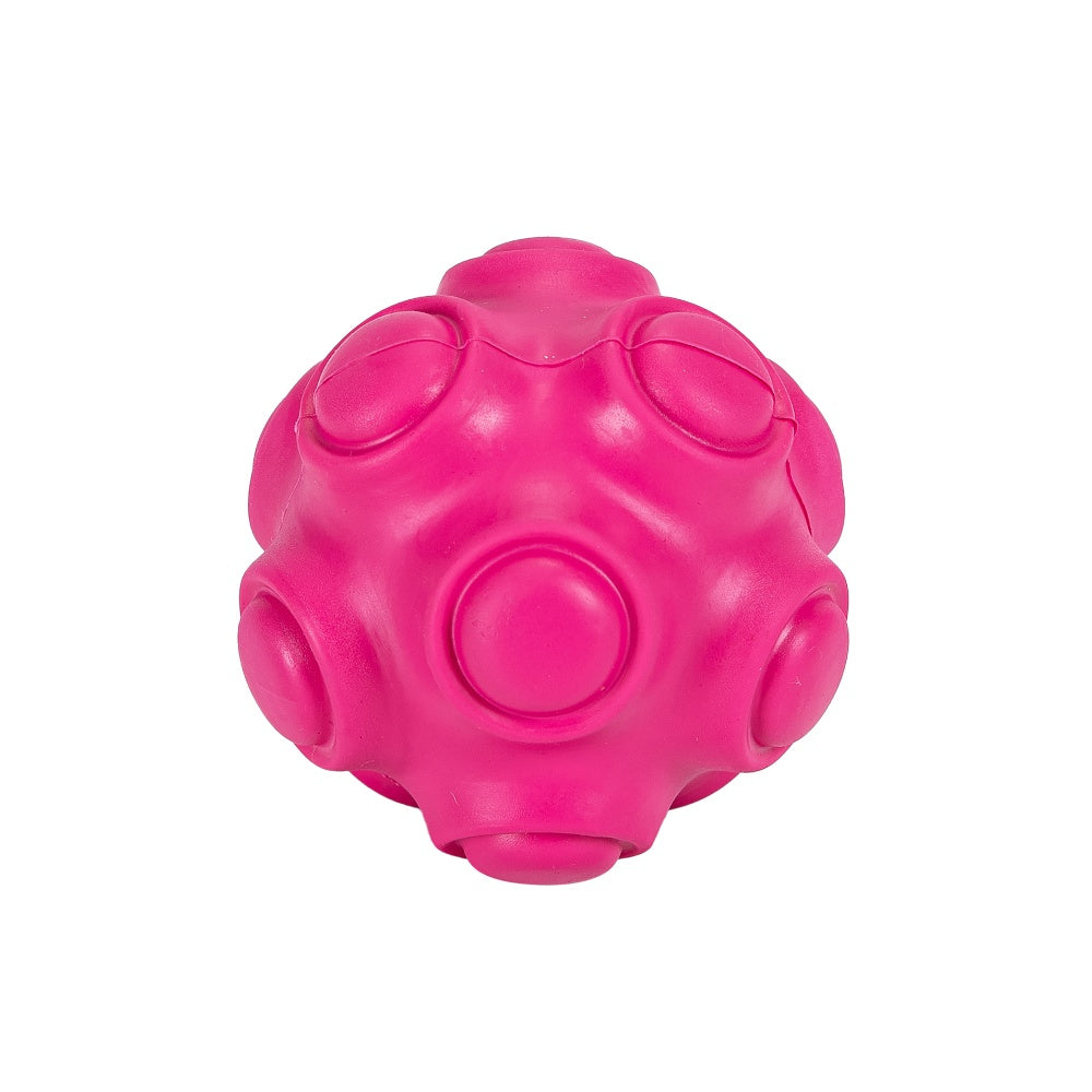 Juguete Perro Goma Pelota Rivet Fucsia 7.8cm