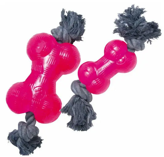 Juguete Perro Hueso Tpr Con Cuerda 9Cm Rosa S