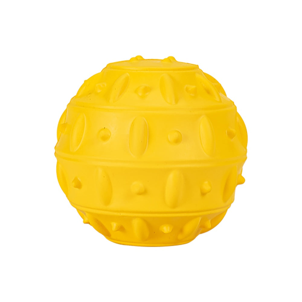 Juguete Perro Goma Snack Pelota Teak Amarillo 8cm