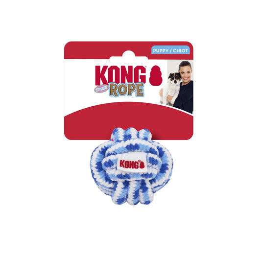 KONG Rope Ball Puppy Pelota de Cuerda para Cachorros - Pequeño