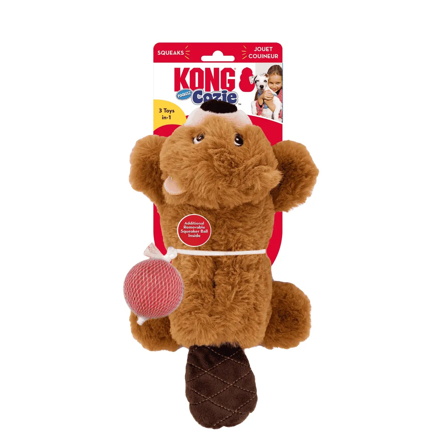 KONG Cozie Pocketz Beaver Md