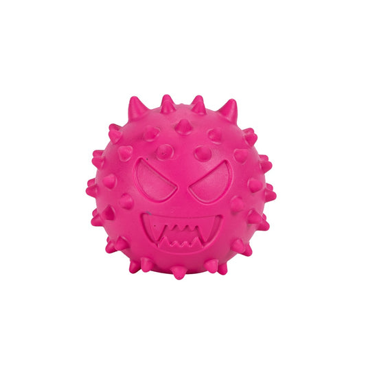 Juguete Perro Goma Snack Pelota Emoji Fucsia 6.1cm