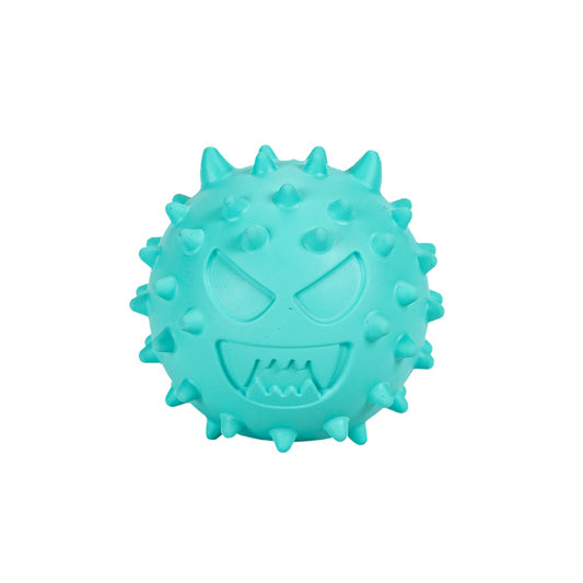 Juguete Perro Goma Snack Pelota Emoji Turquesa 6.1cm