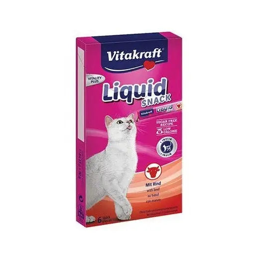 Vitakraft Cat Liquid Snack Ternera Con Inulina 90Gr
