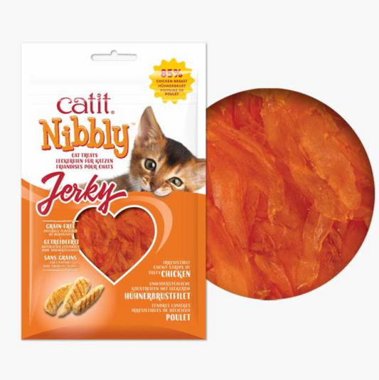 Catit Nibbly Jerky, Pollo, 30G