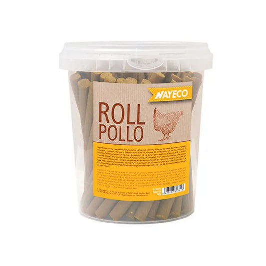 SNACK PARA PERROS ROLL POLLO NAYECO 500GR BOTE