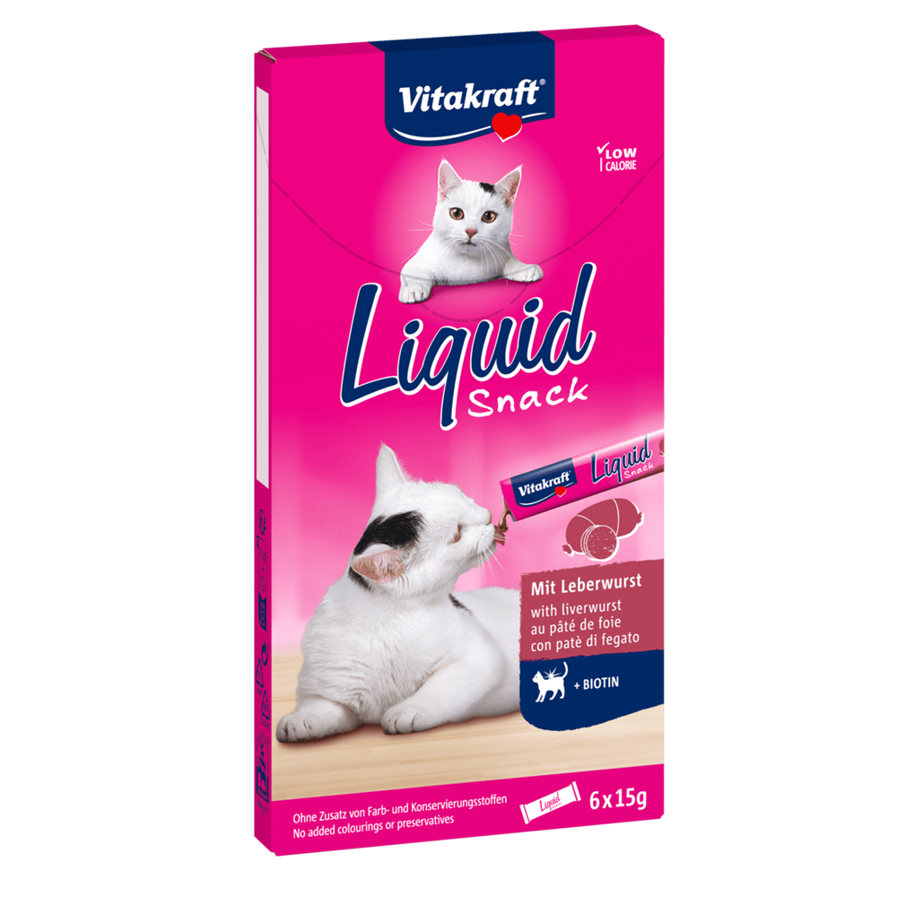 VITAKRAFT CAT LIQUID SNACKS PATE CON BIOTINA 90GR