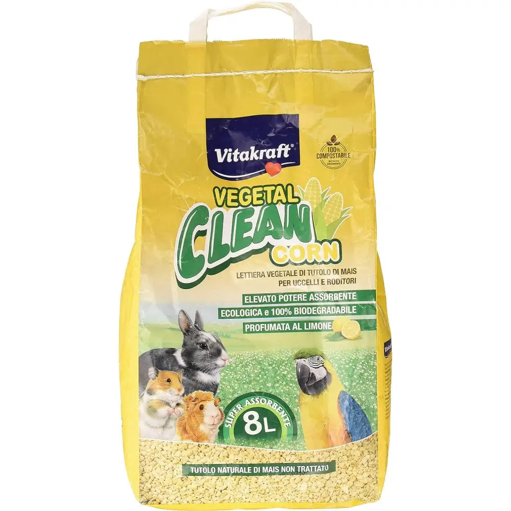 Vitakraft Vegetal Clean Corn - Lecho de Maíz 8L para Roedores