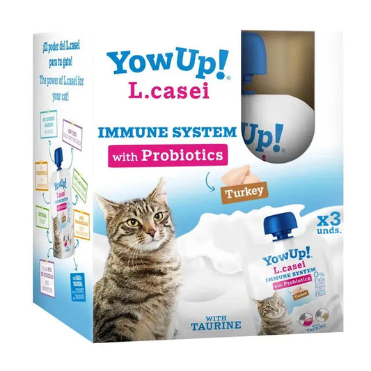 YOWUP YOGUR CON PROBIÓTICOS L.CASEI PAVO PARA GATOS 85GR PACK 3