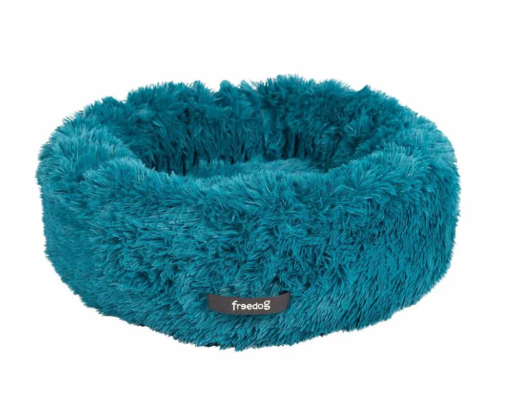 CUNA REDONDA SUAVE RELAX 50 CM AZUL FREEDOG