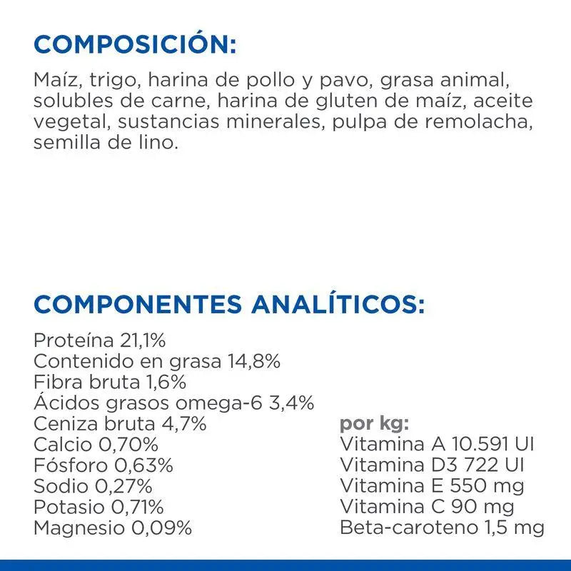 HILL'S SP CANINE ADULT 1-6 años RAZAS MEDIANAS POLLO 2.5KG