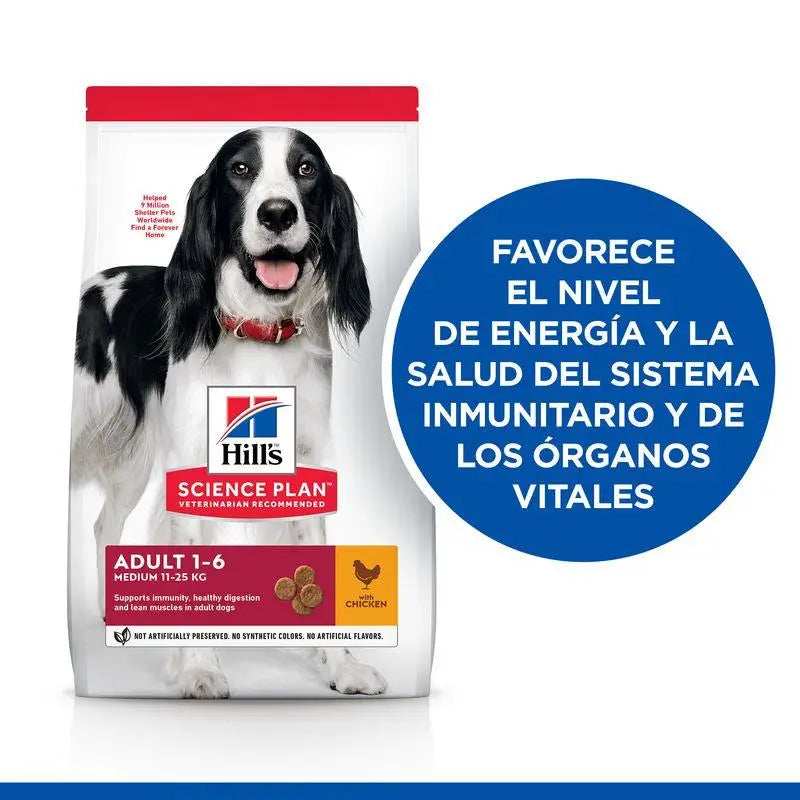 HILL'S SP CANINE ADULT 1-6 años RAZAS MEDIANAS POLLO 2.5KG