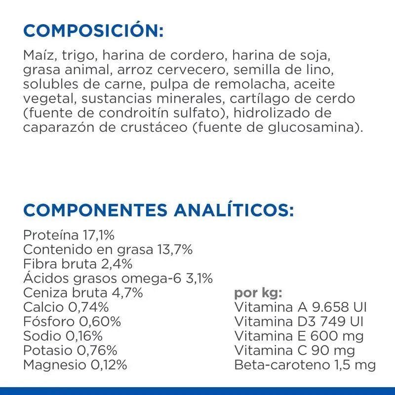 HILL'S SP CANINE MATURE 7+ CORDERO Y ARROZ 14KG