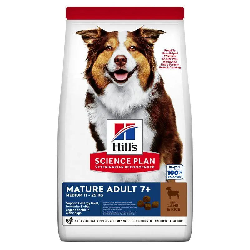 HILL'S SP CANINE MATURE 7+ CORDERO Y ARROZ 14KG