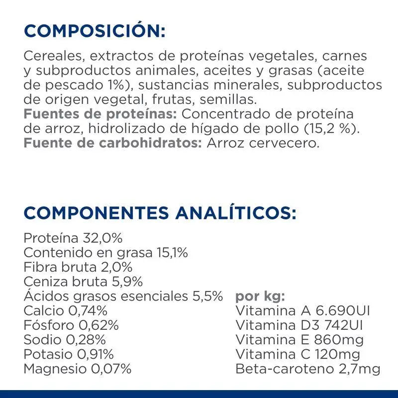 HILL'S FELINE Z/D 3KG (hipersensibilidad alimentaria)