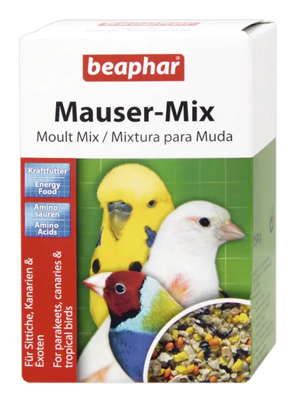 BEAPHAR MAUSER-MIX  MIXTURA PARA MUDA DE PLUMAS 150 g