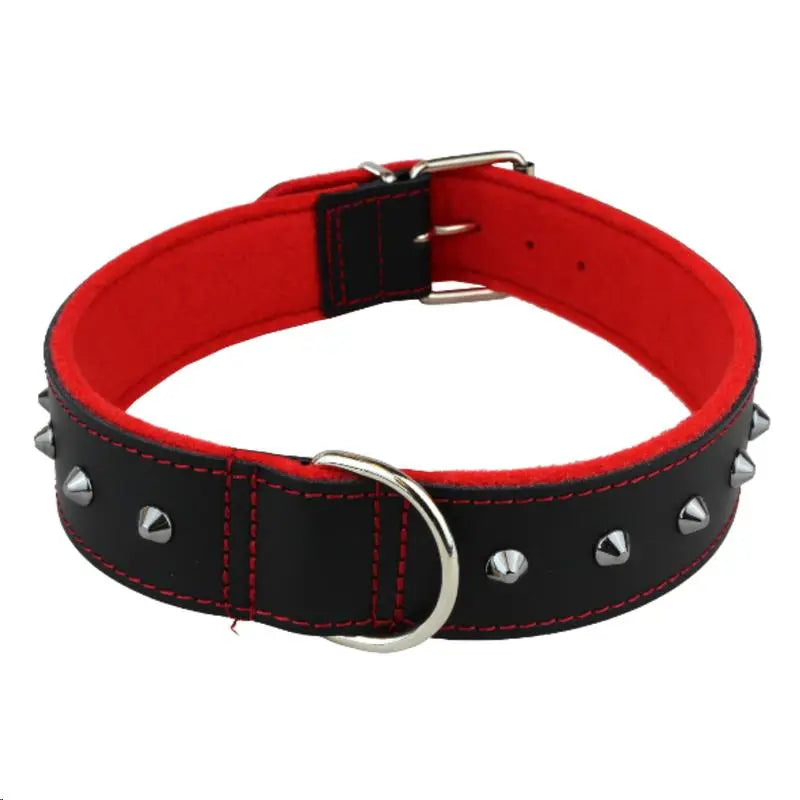 COLLAR FORNITURA CUERO CHOPPERS ROJO/NEGRO 55X4CM ARPPE