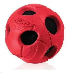 Juguete Nerf Squeaker Pelota Agujeros T-L verde/rojo