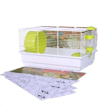 JAULA HAMSTER 1113 BLANCA CON BEBEDERO(39X25,5X22CM)