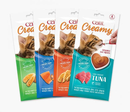 CATIT CREAMY SNACK POLLO Y CORDERO PACK 4X10GR