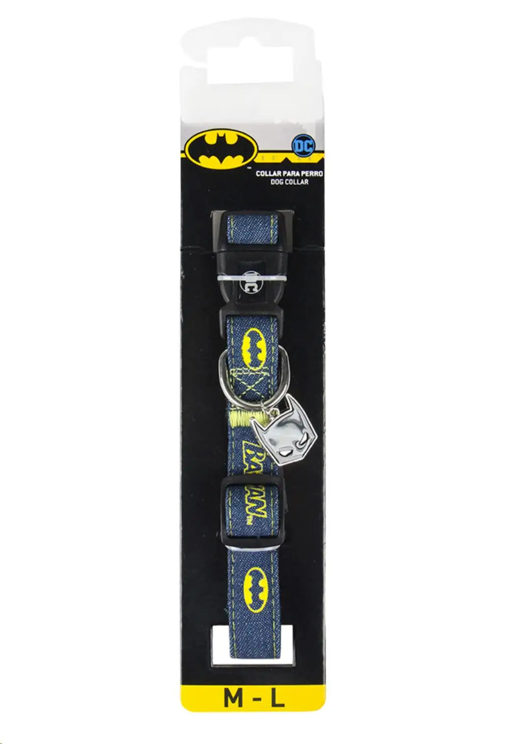 COLLAR PARA PERROS S-M BATMAN 30-45CM / ANCHO: 20MM